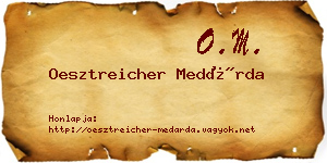 Oesztreicher Medárda névjegykártya